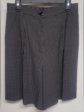 R.J. Stevens Carol Escritor 16 Dressy Shorts Pleated Black White Vintage